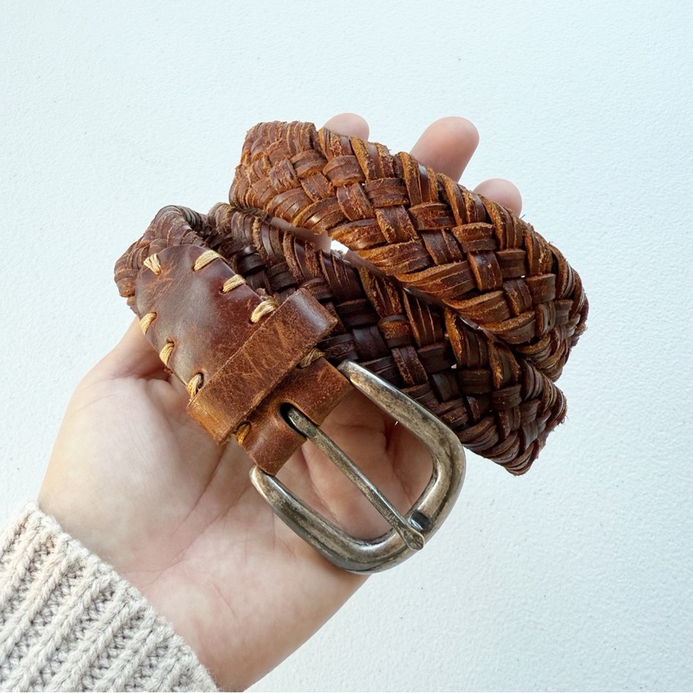 Sundance brown braided leather belt